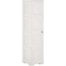 vidaXL De Plástico Diseío Madera Blanco Angora 40x43x164 cm Armario