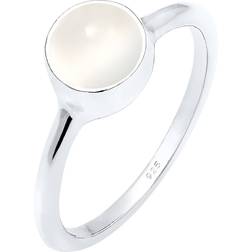 Elli Ring Ladies Solitaire with Moonstone - Sterling Silver