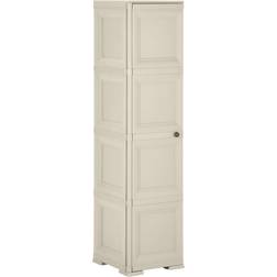 vidaXL Plastic 40x43x164 Cream Storage Cabinet