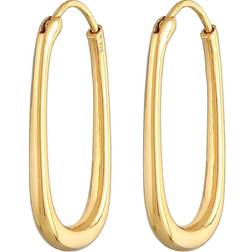 Ohrringe Creolen Oval Elegant Zeitlos 925 Silber Elli Premium Gold 1010904354