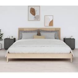 vidaXL 2 stk. fyrretræ Sengebord
