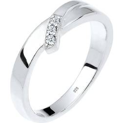 Elli Diamonds Ring Women Engagement Classic Trio - 925 Sterling Silver