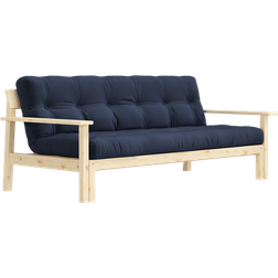 Karup Design Unwind Sleeping Couch Natural Wood Navy Sofa