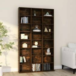 vidaXL Armoire À CD Chêne Fumé 102x23x177,5 cm Bois d'ingénierie 815090 Étagère