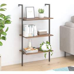 vidaXL 3-Tier Dark Shelving System