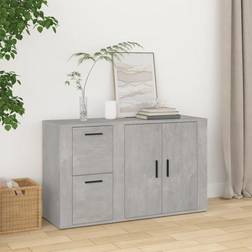 vidaXL Dressoir 100 x 33 x 59.5 cm Betongrijs