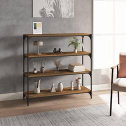 vidaXL Libreria Rovere Fumo 100 x 33 x 100 cm Legno Multistrato e Acciaio Scaffale per libri