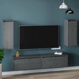 vidaXL Seinäkaapit 2 Kpl Harmaa 30 x 30 x 80 cm