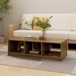 vidaXL honungbrun 110x50x34 Soffbord