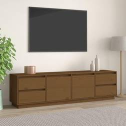 vidaXL Porta Ambra 176x37x47.5 cm Legno Massello Di Pino Mobile TV