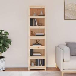 vidaXL 50x35x183 massivt fyrretræ Bogreol