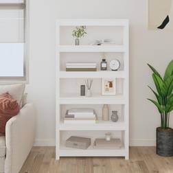 vidaXL 80x35x154 massivt fyrretræ Bogreol