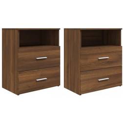 vidaXL 815863 Bedside Table 32x50cm 2pcs