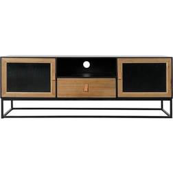 Dkd Home Decor furniture Black Wood Metal Crystal 140 Mueble de TV