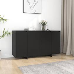 vidaXL Credenza Nera 135x41x75 cm In Truciolato Madia