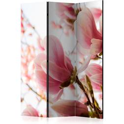 Artgeist Skærmvæg Pink Magnolia 135 x 172 cm Dobbeltsiddet Rumdeler