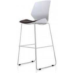 Dynamic Florence White Frame High Bar Stool