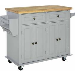Homcom Rolling Kitchen Island Cart Trolley Table