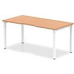 Evolve Single White Frame Writing Desk