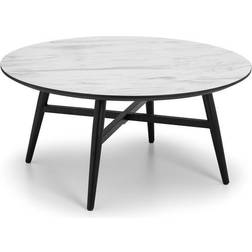 Julian Bowen Firenze White /Black Coffee Table 90x90cm