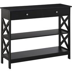 Homcom 837-107BK Black Console Table 30.5x100cm