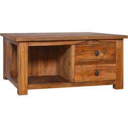 vidaXL 68x68x33 massivt teaktræ Sofabord