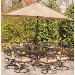 Hanover TRADDN9PCSWSQG-SU Traditions Piece Square Patio Dining Set