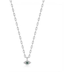 Ania Haie Evil Eye Necklace - Silver/Malachite/Transparent