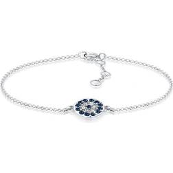 Elli Armband dam med onda öga-symbol och kristaller 925 sterlingsilver, 170, fasettslipning, kristall