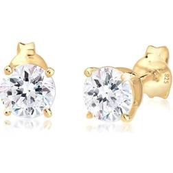 Elli Sparkling Round Earrings - Silver