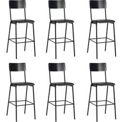 vidaXL massivt Barstol 6stk