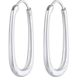 Ohrringe Creolen Oval Elegant Zeitlos 925 Silber Elli Premium Silber 1011463597