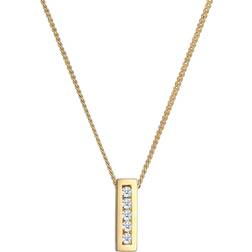 Elli Halskette Klassisch Elegant Diamant (0.075 Ct. 585 Gelbgold DIAMONDS Gold