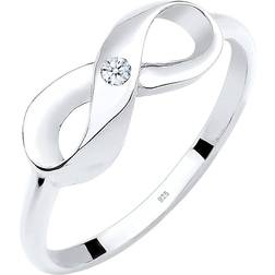 Elli DIAMORE Ring dam Infinity Oändlig diamant (0,03 ct. 925 sterlingsilver Sterling silver, (18,5) colore: Vit, cod. 0609372413_58