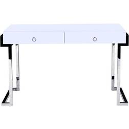 Best Master Furniture Juneau White Lacquer Writing Desk