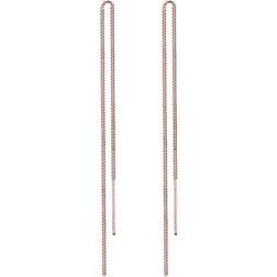Elli Women's 925 Sterling Silver Rose Gold Filigree Elegant Pull Through Earring