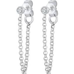 Elli Earrings Ladies Stud Earrings Chain Trend Geo - 925 Sterling Silver