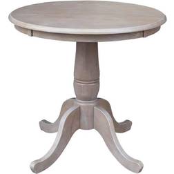 International Concepts Solid Wood Round Pedestal Dining Table