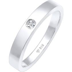 Elli DIAMORE 925 sterlingsilver 0,02 ct vit diamant patiensring Silver, M, colore: Vitt, cod. 0605682813_52