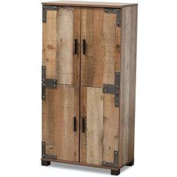 Baxton Studio Cyrille Brown Storage Cabinet 118.1x63cm