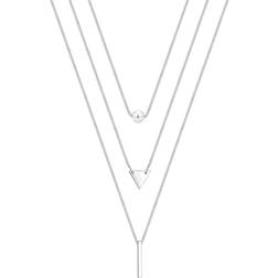 Elli Halsband lager boll triangel rektangel geo 925 sterling silver, 400, Sterlingsilver