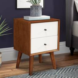 Stylish Wooden Nightstand With Bedside Table