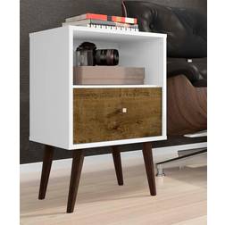 Manhattan Comfort Nightstands White Bedside Table