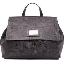 Pompei Donatella Gray Leather Women's Handbag