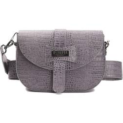 Læder Crossbody Taske Gray ONESIZE