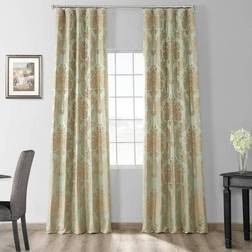 Exclusive Fabrics & Furnishings Magdelena Jade/Gold Jacquard Silk