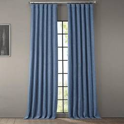 Half Price Drapes Fabrics & Furnishings Denim Solid Rod Pocket Room Darkening