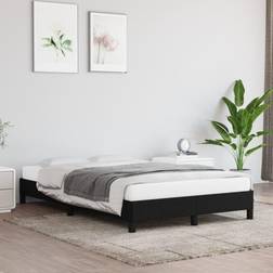 vidaXL 120x200 cm Stof Sort Sengeramme