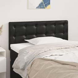 vidaXL 80 x 5 x 78/88 cm Kunstlæder Sort Sengegavl
