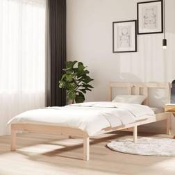 vidaXL Estructura De Cama De Madera Maciza 90x200 cm - Marrón